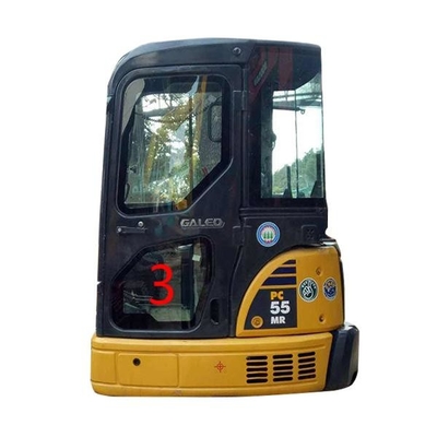 OEM KOMATSU PC55MR Cab Glass Left Door Lower Position NO.3 Digger Window Replacement