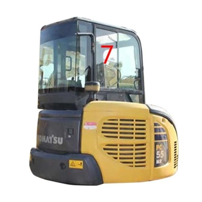 DOT KOMATSU PC55MR Excavator Window Replacement Right Side Position No.7