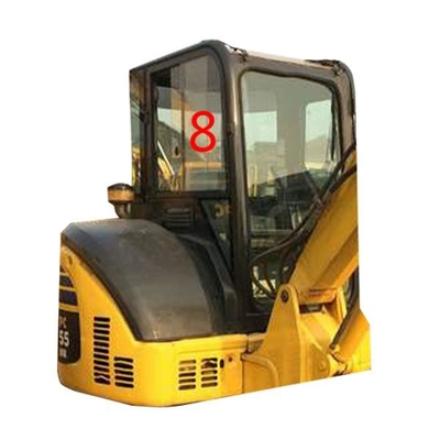 DOT KOMATSU PC55MR Excavator Window Replacement Right Side Position No.8