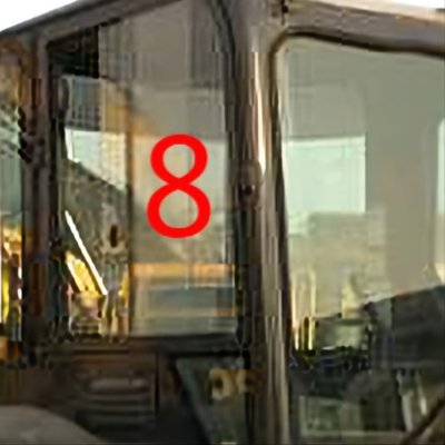 DOT KOMATSU PC55MR Excavator Window Replacement Right Side Position No.8
