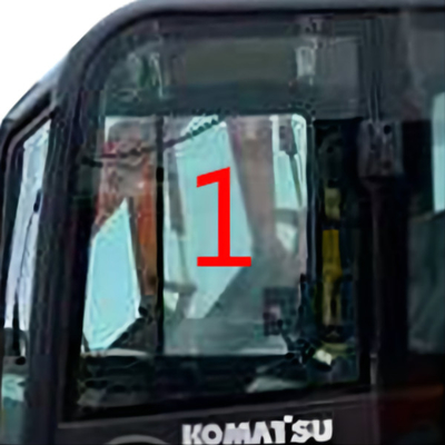 PC56-7 PC56 KOMATSU Cab Glass Left Side Position NO.1 Big Glass 5mm Thick