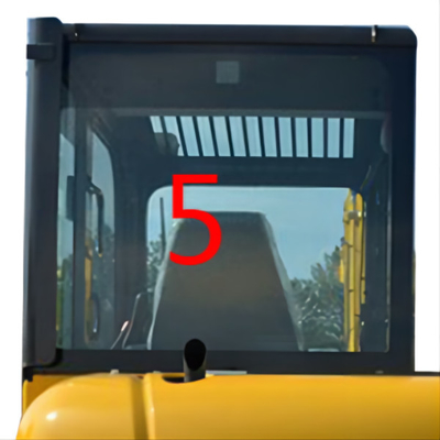 Windshield KOMATSU Excavator Window PC56-7 PC56 Replacement RoHS Back Side NO.5