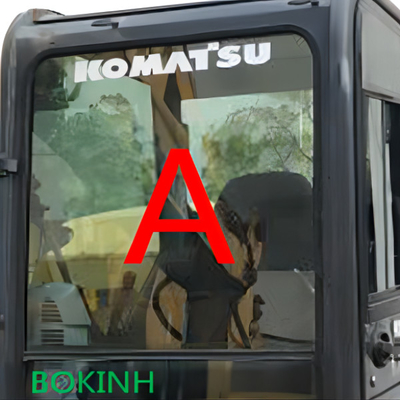 PC70-8 PC60-8 KOMATSU Cab Glass Windshield Front Tempered Glass