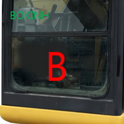 PC70-8 Front Down Komatsu Excavator Glass Replacement Tempered Position B Glass