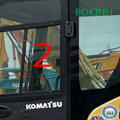 PC60-8 PC70-8 Left Tempered Excavator Cab Glass For Windshield Replacement Komatsu